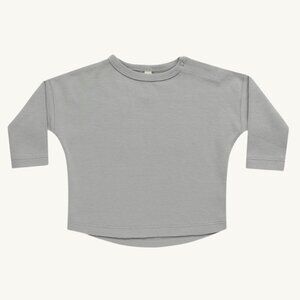 NWT - Quincy Mae ORGANIC Dutsy Blue Long sleeves Tee